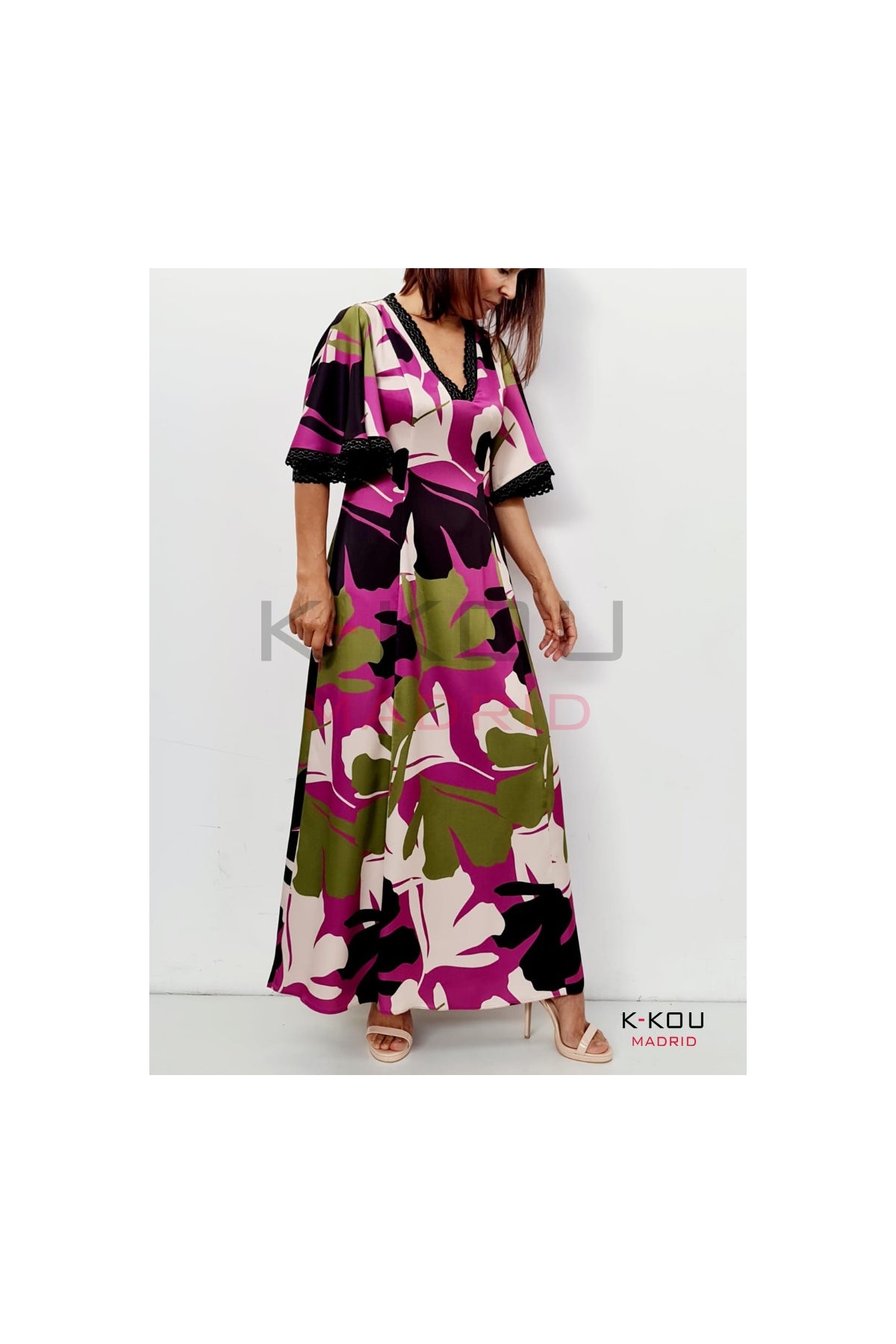 VESTIDO  RASO ESTAMPADO FLORENCIA