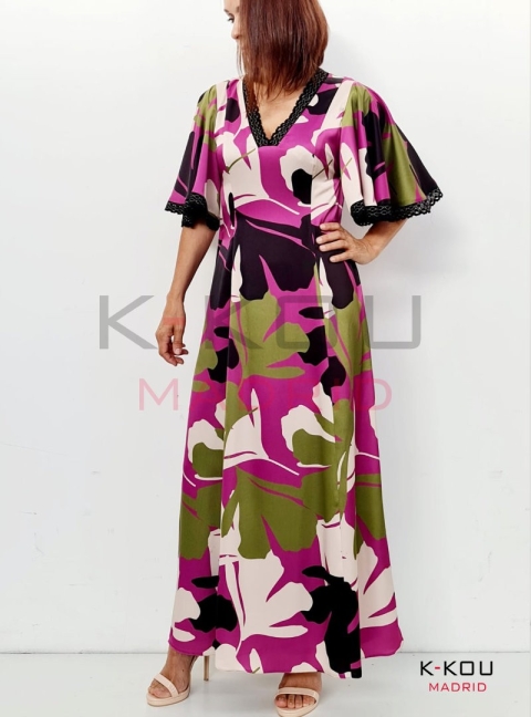 VESTIDO  RASO ESTAMPADO FLORENCIA 2