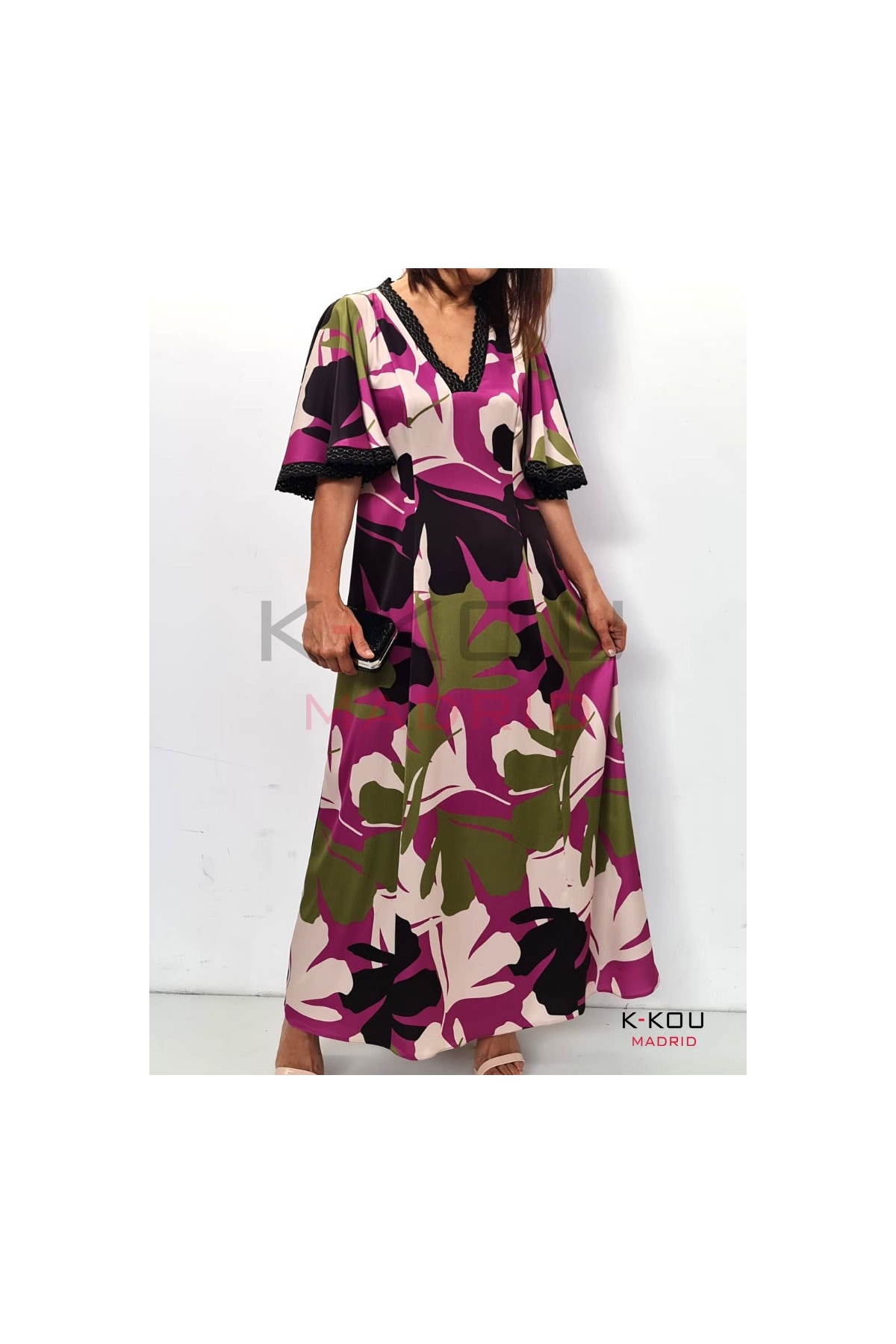 VESTIDO  RASO ESTAMPADO FLORENCIA