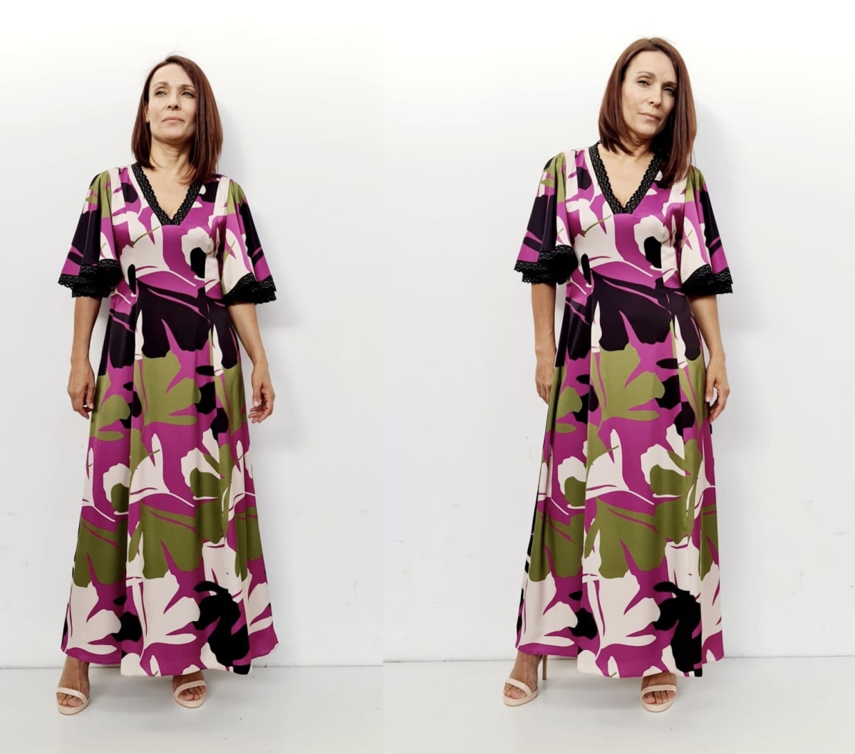 VESTIDO  RASO ESTAMPADO FLORENCIA