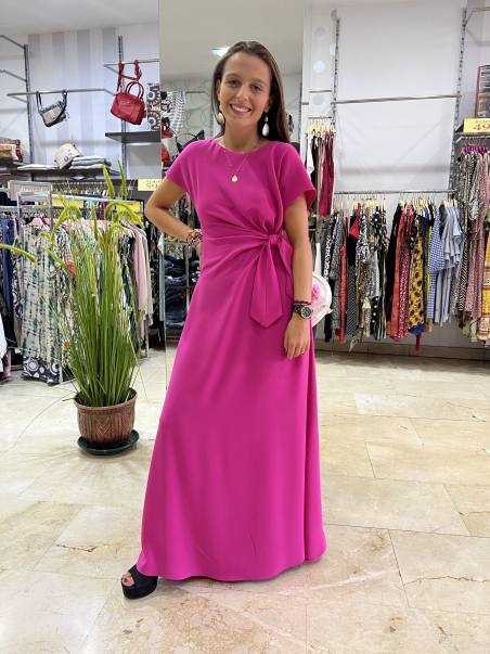 VESTIDO LARGO LISO NUDO SAINT