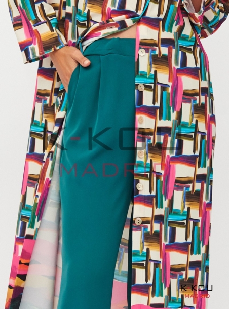 VESTIDO KAFTAN LARGO TRAZOS SIENA20209