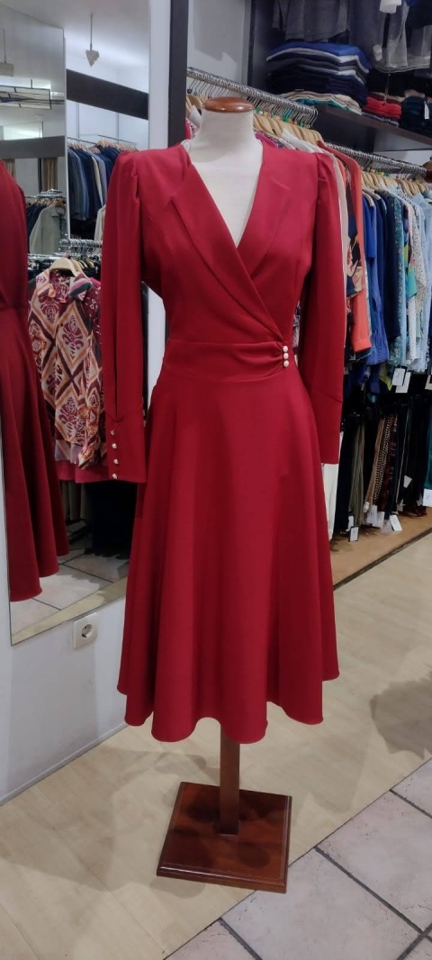 VESTIDO MIDI LISO VUELO SOLAPA MARTA EN BRASIL 102 2