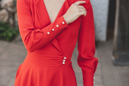 VESTIDO MIDI LISO VUELO SOLAPA MARTA EN BRASIL 102