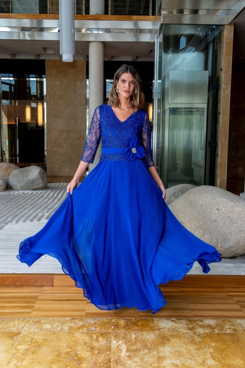 Vestidos largos con vuelo clearance