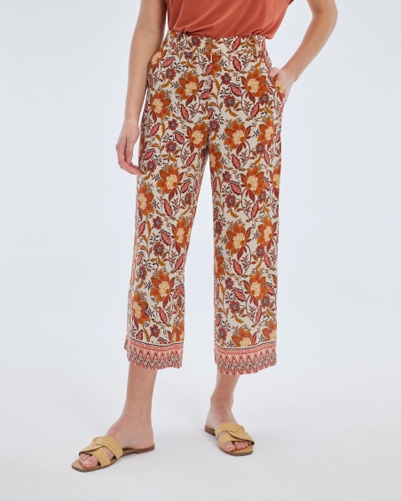PANTALON MUJER ESTAMPADO CORTO PAZ TORRAS 43344