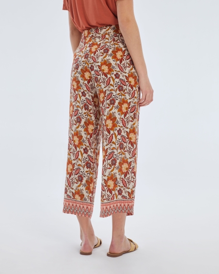 PANTALON MUJER ESTAMPADO CORTO PAZ TORRAS 43344
