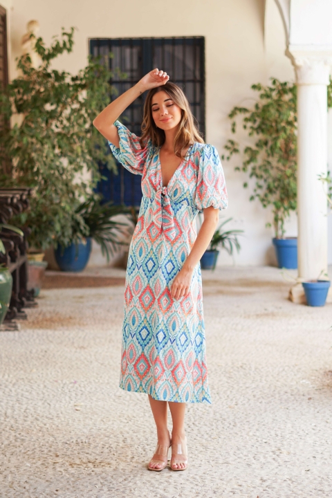 VESTIDO MIDI ESTAMPADO 623052