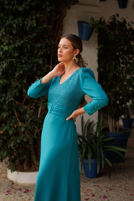 VESTIDO LARGO MANGA LARGA 623023