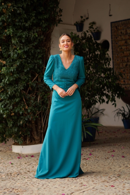 VESTIDO LARGO MANGA LARGA 623023