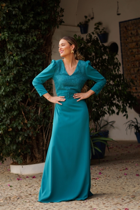 VESTIDO LARGO MANGA LARGA 623023