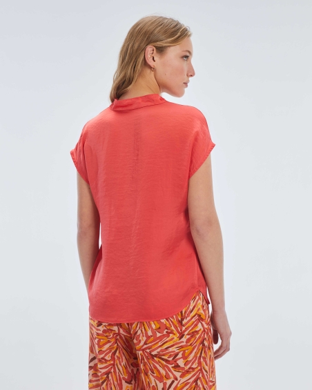 BLUSA RASO PICO MANGA CORTA PAZ TORRAS 21144