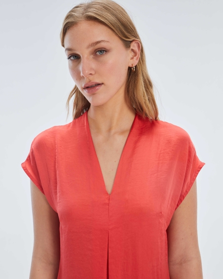 BLUSA RASO PICO MANGA CORTA PAZ TORRAS 21144