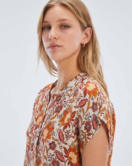 BLUSA MANGA CORTA ESTAMPADA PAZ TORRAS 22744