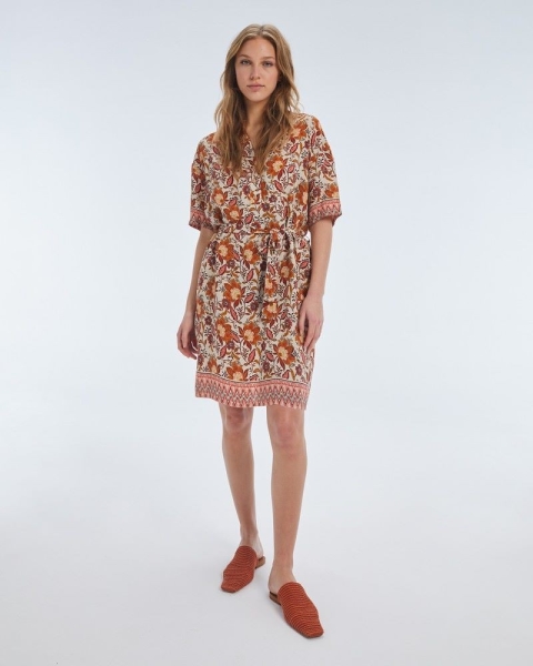 VESTIDO MANGA CORTA ESTAMPADO PAZ TORRAS 31744