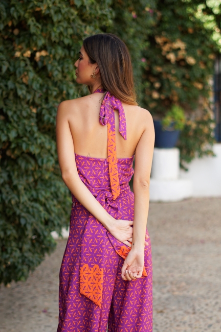 MONO CUELLO HALTER ESTAMPADO 923004