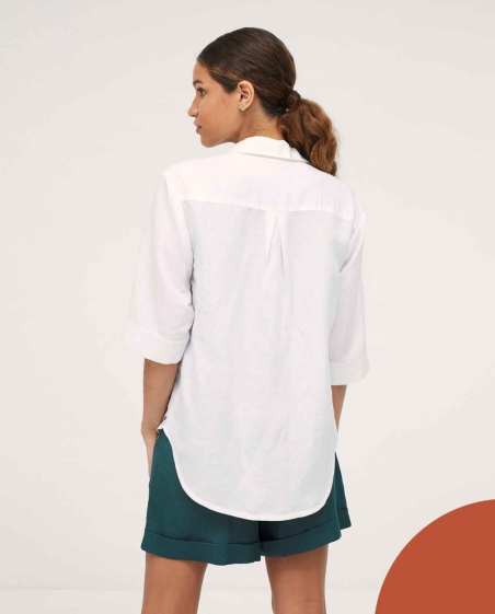 SOBRECAMISA M/L LINO BOLSOS