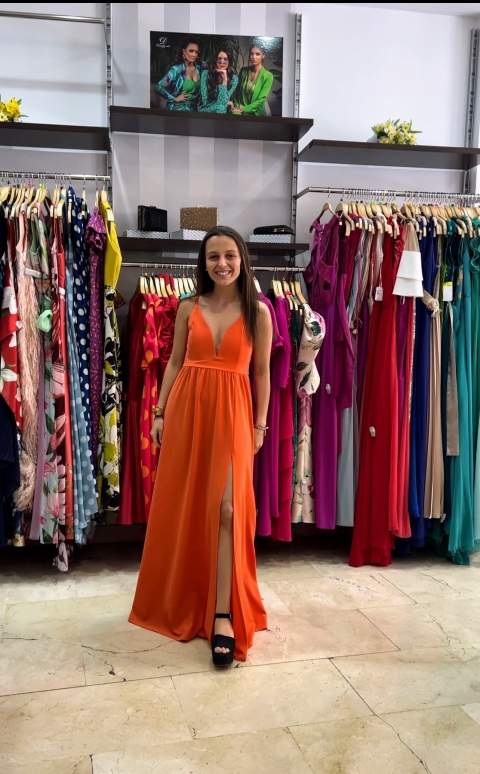 VESTIDO LARGO LICRA LISO 8953