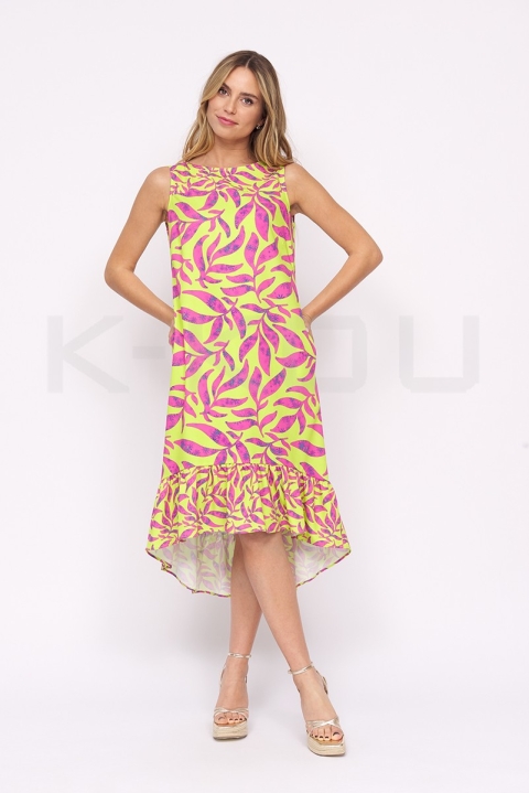 VESTIDO ESTAMPADO VOLANTE 30349