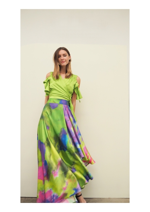 CONJUNTO FALDA ESTAMPADA Y TOP 2320