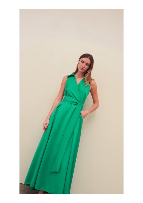 VESTIDO CAMISERO LARGO LISO 2374 2