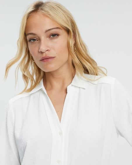 BLUSA CAMISERA  LISA MANGA LARGA  PAZ TORRAS 25145