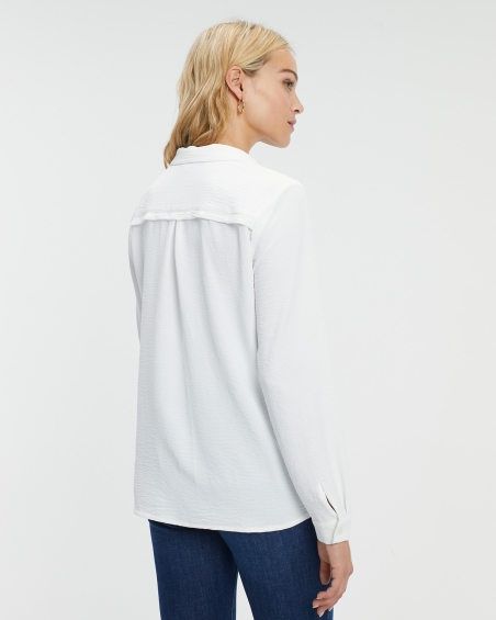 BLUSA CAMISERA  LISA MANGA LARGA  PAZ TORRAS 25145