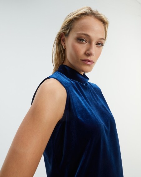 TOP HALTER TERCIOPELO SIN MANGA PAZ TORRAS 86045