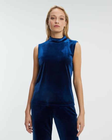 TOP HALTER TERCIOPELO SIN MANGA PAZ TORRAS 86045