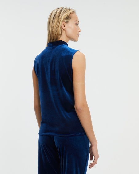 TOP HALTER TERCIOPELO SIN MANGA PAZ TORRAS 86045