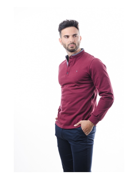 POLO HOMBRE MANGA LARGA CUELLO MAO LISO YELLOW SKIN 329 2