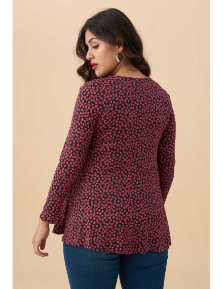 CAMISETA  MANGA LARGA PICO CIRCULOS 3742