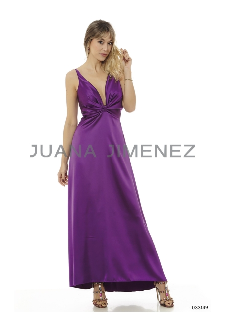 VESTIDO LARGO RASO LISO 33149