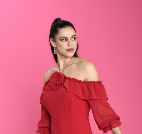 BLUSA MANGA FRANCESA VOLANTE LISA BLANCA