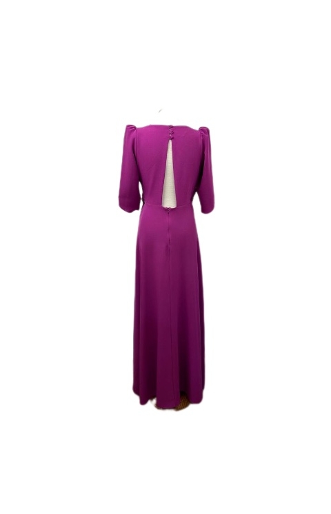 VESTIDO  LARGO LISO MANGA FRANCESA 4089 2