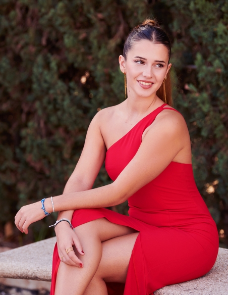 VESTIDO LISO ABERTURA UN TIRANTE 5700