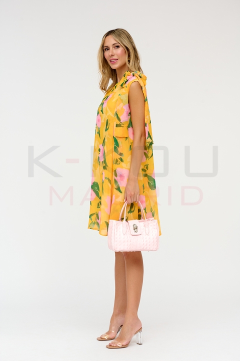 VESTIDO GASA SIN MANGA ESTAMPADO CALAV3050512 K-KOU MADRID 2
