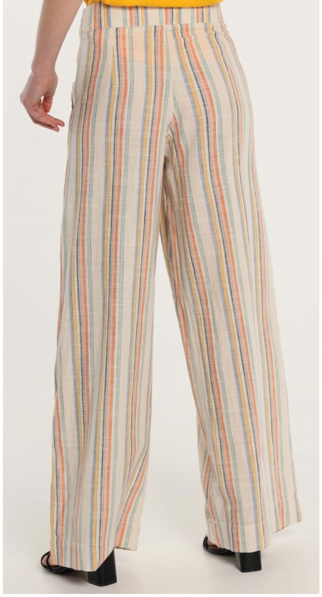 PANTALON ANCHO LINO RAYAS LOIS 138062
