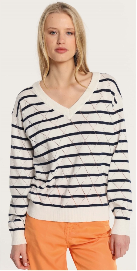 JERSEY PICO  CHICA RAYAS MARINERO LOIS 138277