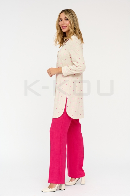 BLUSA LARGA CAMISERA LINO LUNARES C2052423 KKOU