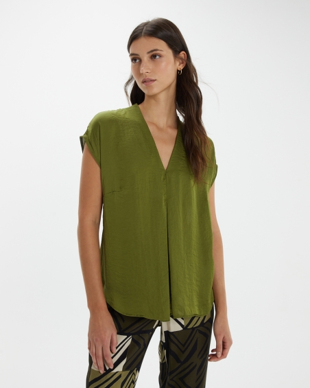 BLUSA M/C PICO RASO LISA