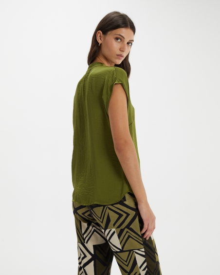 BLUSA M/C PICO RASO LISA