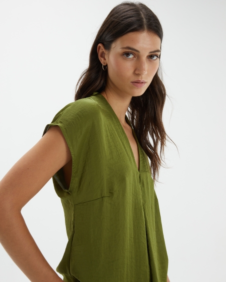 BLUSA M/C PICO RASO LISA