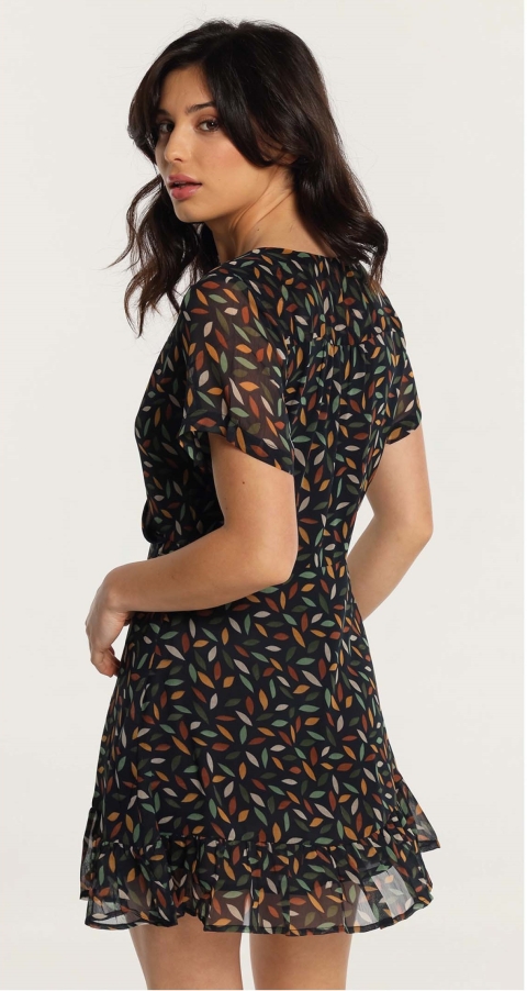 VESTIDO GASA MANGA CORTA  ESTAMPADO LOIS 138245 2