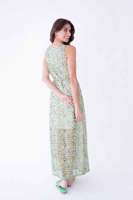 VESTIDO TUL LARGO ESTAMPADO LYLU 61130