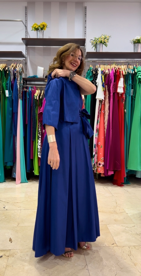 VESTIDO TAFETAN CAMISERO MANGA DESMONTABLE 2347T