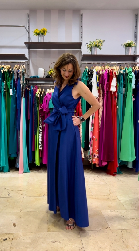 VESTIDO TAFETAN CAMISERO MANGA DESMONTABLE 2347T