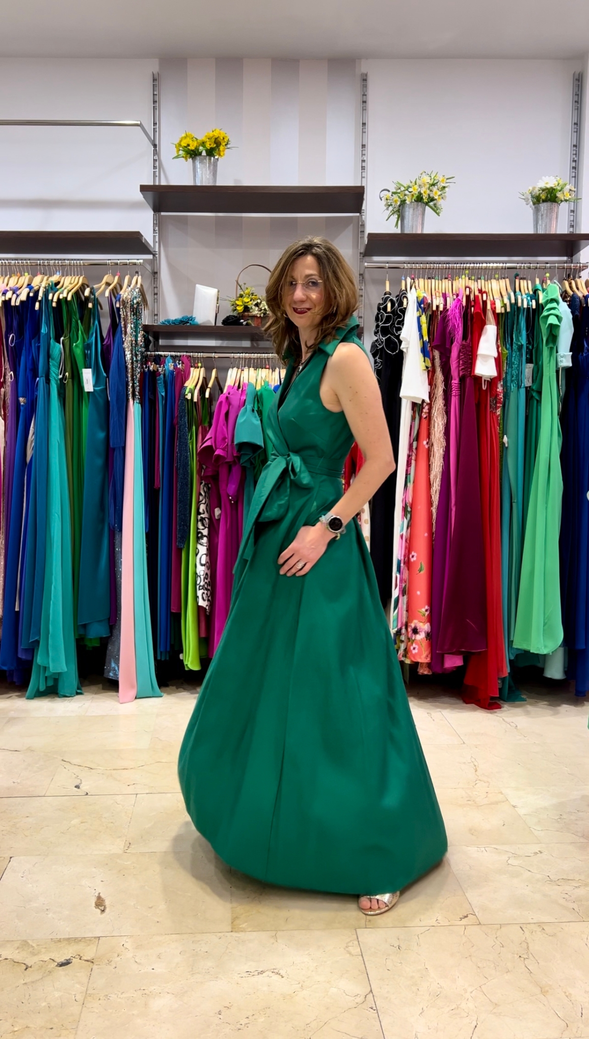 VESTIDO TAFETAN CAMISERO MANGA DESMONTABLE 2347T