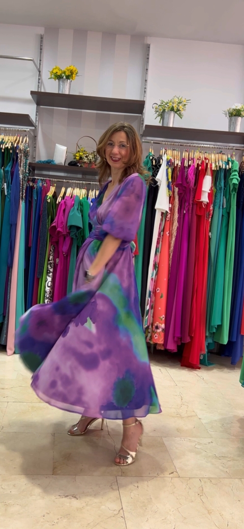 VESTIDO MIDI ACUARELA GASA 2410 2