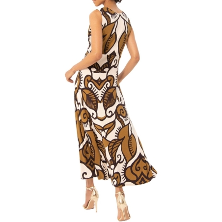 VESTIDO MIDI ESTAMPADO NUDO SURKANA 524TICE714